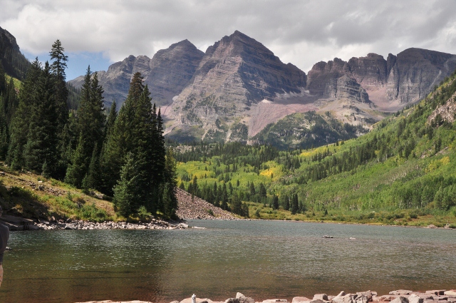 the Maroon Bells and Maroon Lake